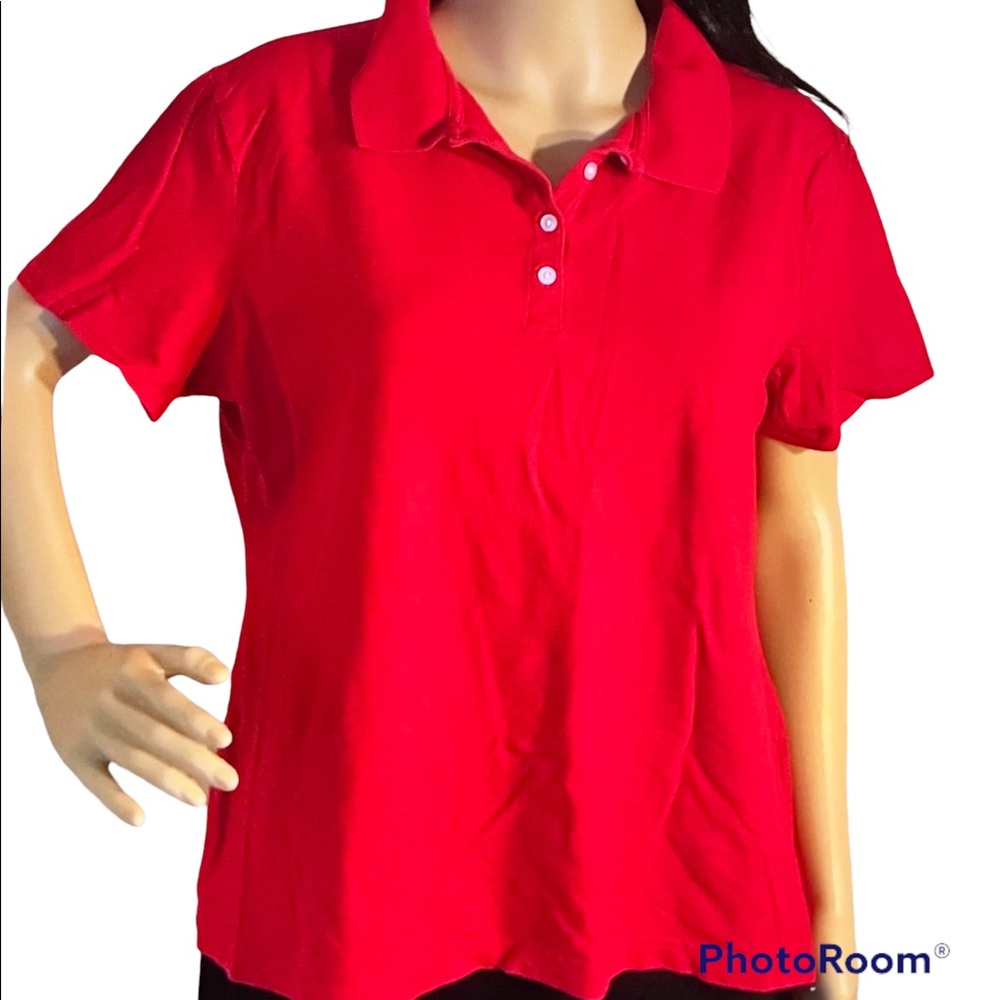 Woman's Red Polo size XXL by Lee Riders EUC - Picture 1 of 2